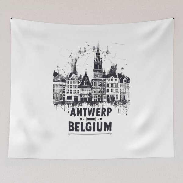 Item preview, A Vintage Travel Illustration of Antwerp - Belgium  designed and sold by GoodOldVintage.