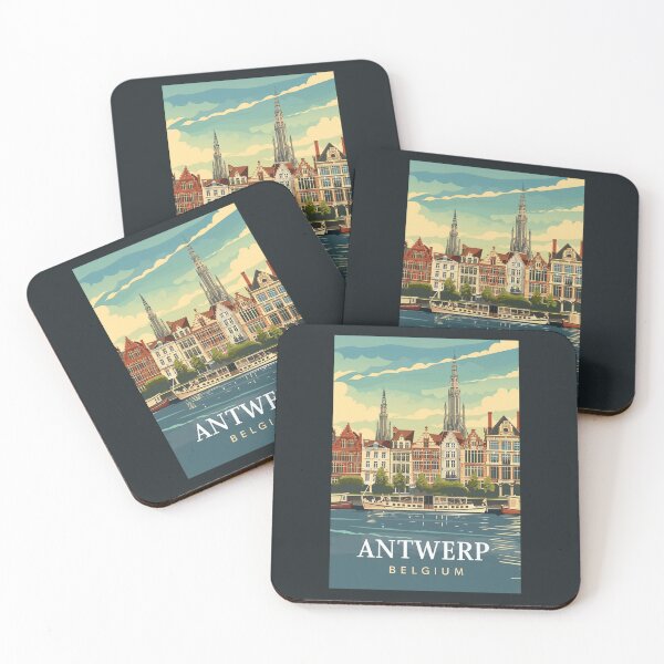 Item preview, A Vintage Travel Illustration of Antwerp - Belgium  designed and sold by GoodOldVintage.