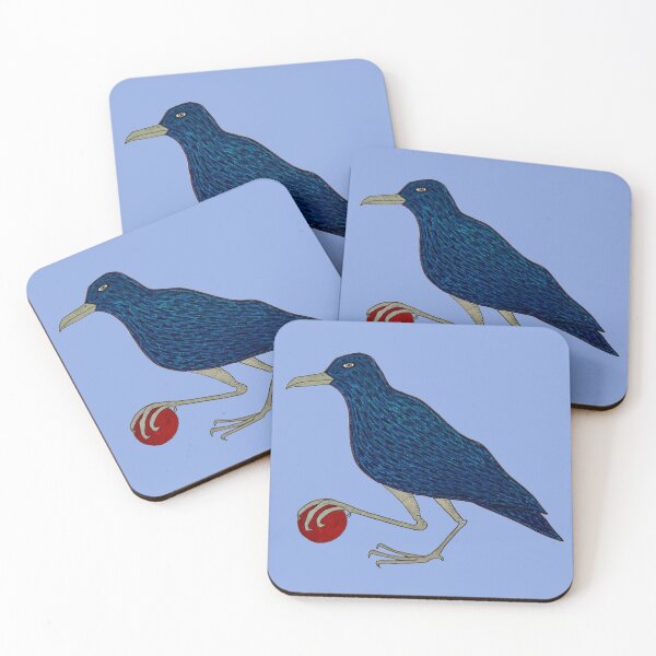 Item preview, Big Blue Crow with Red Ball designed and sold by KakiDimock.