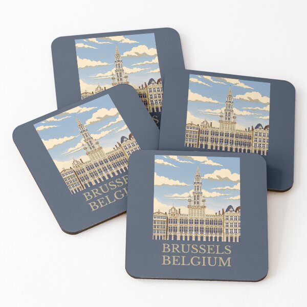 Item preview, A Vintage Travel Illustration of Brussels - Belgium  designed and sold by GoodOldVintage.