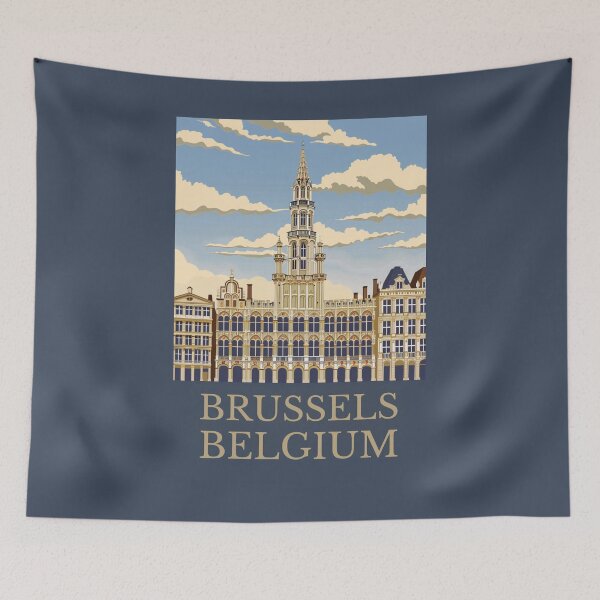 Item preview, A Vintage Travel Illustration of Brussels - Belgium  designed and sold by GoodOldVintage.