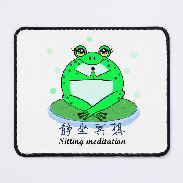 Item preview, Frog sitting meditation  designed and sold by Shirley cute art .