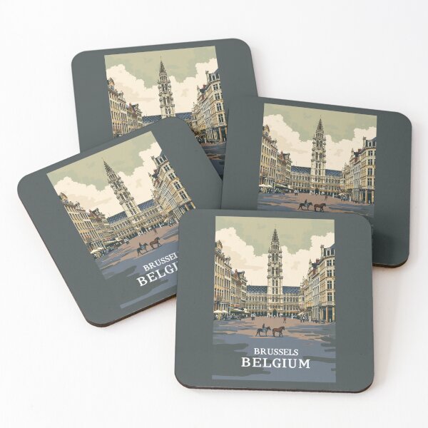 Item preview, A Vintage Travel Illustration of Brussels - Belgium  designed and sold by GoodOldVintage.