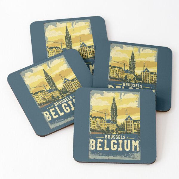 Item preview, A Vintage Travel Illustration of Brussels - Belgium  designed and sold by GoodOldVintage.