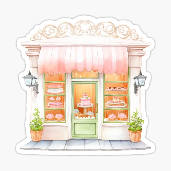 Item preview, Cupcake Shop With Pink Awning designed and sold by New-School-Wave.
