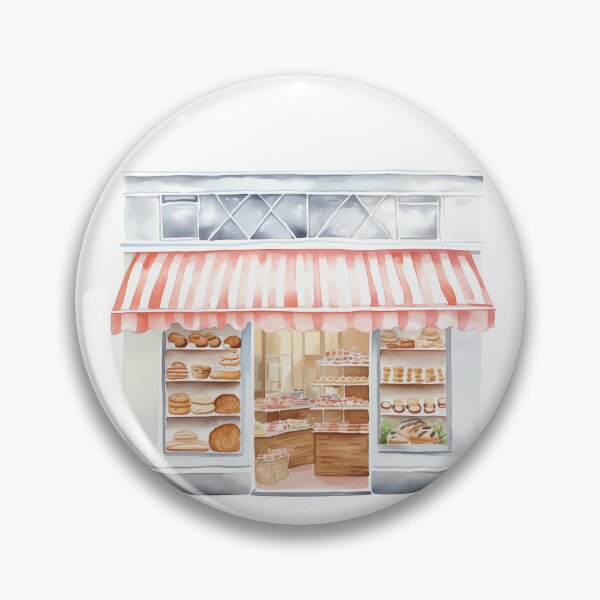 Item preview, Bakery With Red And White Awning designed and sold by New-School-Wave.