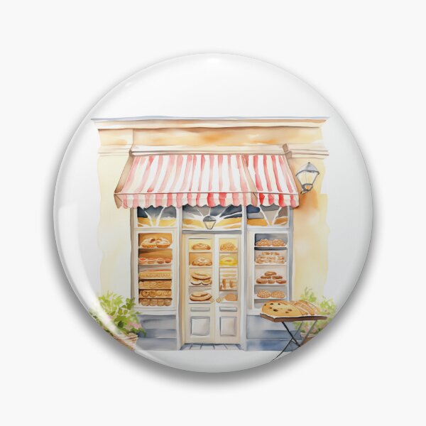 Item preview, Bakery With Striped Awning And Display designed and sold by New-School-Wave.