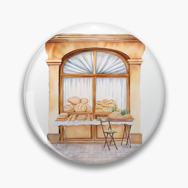Item preview, Watercolor Bakery Window designed and sold by New-School-Wave.