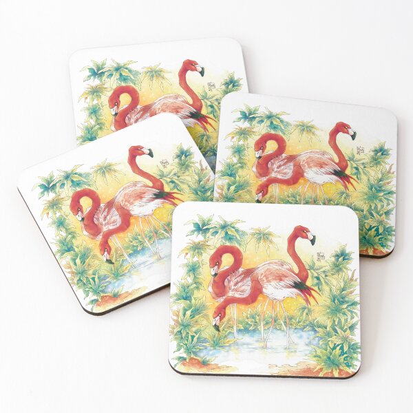 Item preview, Flamingos designed and sold by Kattakza.