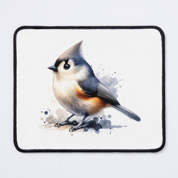 Item preview, Watercolor Tufted Titmouse Bird designed and sold by TheAnimalZ00.