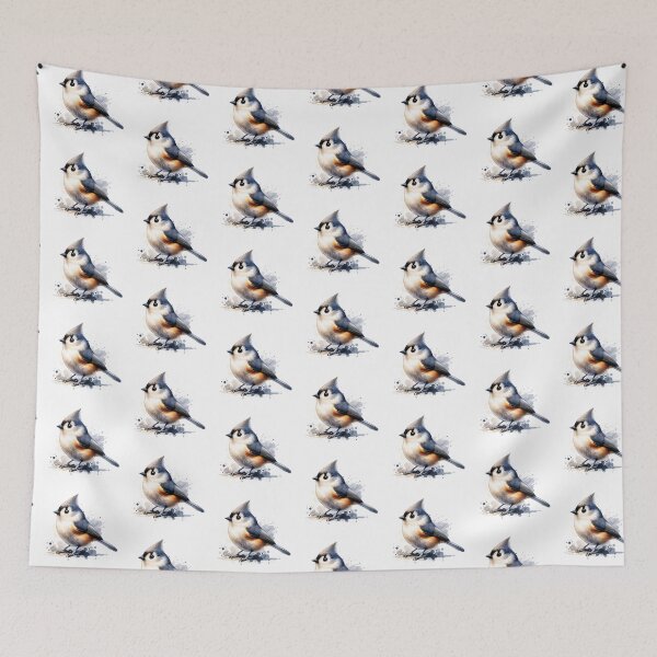 Item preview, Watercolor Tufted Titmouse Bird designed and sold by TheAnimalZ00.