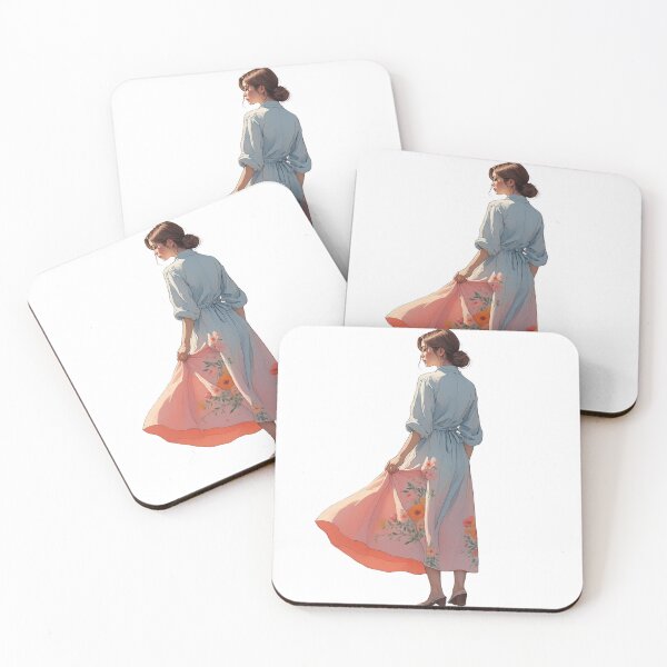 Item preview, beautiful aesthetic  soft girl illustration  designed and sold by flutterfinds.