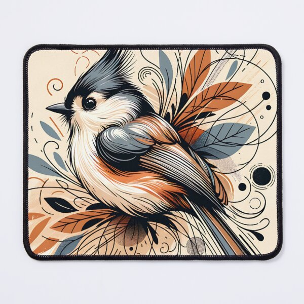Item preview, Abstract Tufted Titmouse Art designed and sold by TheAnimalZ00.