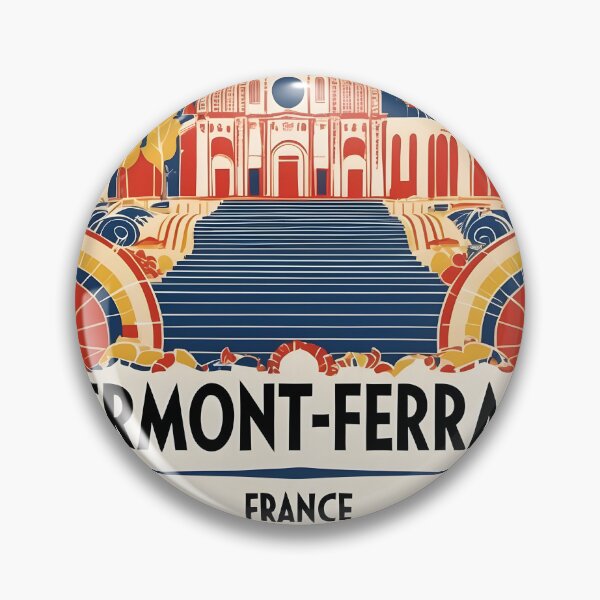 Item preview, Clermont Ferrand France Vintage Travel Tourism Post designed and sold by TravelersGems.