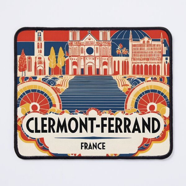 Item preview, Clermont Ferrand France Vintage Travel Tourism Post designed and sold by TravelersGems.
