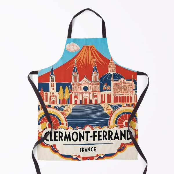 Item preview, Clermont Ferrand France Vintage Travel Tourism Post designed and sold by TravelersGems.