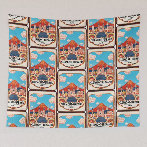 Item preview, Clermont Ferrand France Vintage Travel Tourism Post designed and sold by TravelersGems.
