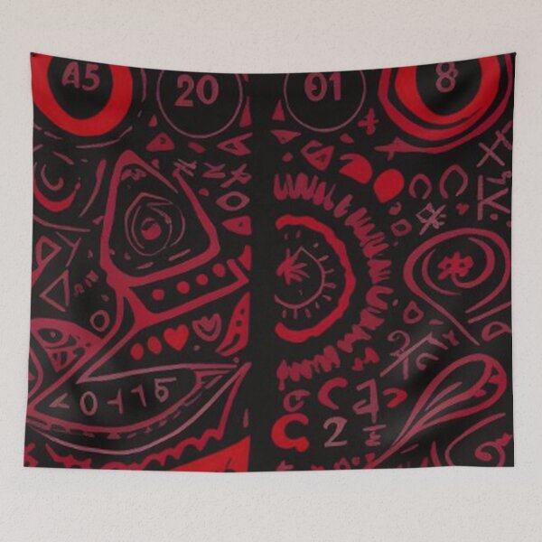 Item preview, Abstract Numbers Symbols Graffiti designed and sold by TheDarkWardrobe.