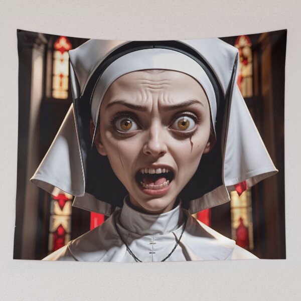 Item preview, Scary Demonic Nun From Hell designed and sold by TheArtOfPat.