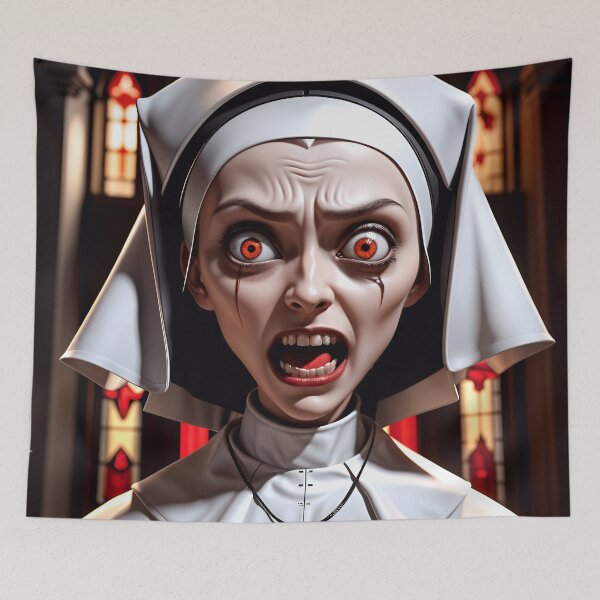 Item preview, Scary Demonic Nun From Hell designed and sold by TheArtOfPat.