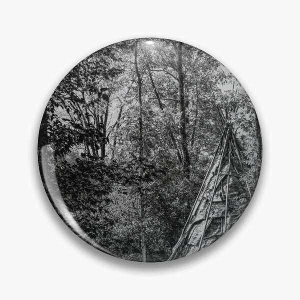 Item preview, Anishinaabe Wigwam Nestled in a Forest, Ontario BW designed and sold by jrtwynam.