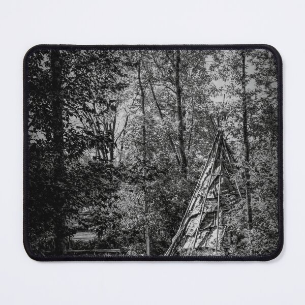 Item preview, Anishinaabe Wigwam Nestled in a Forest, Ontario BW designed and sold by jrtwynam.