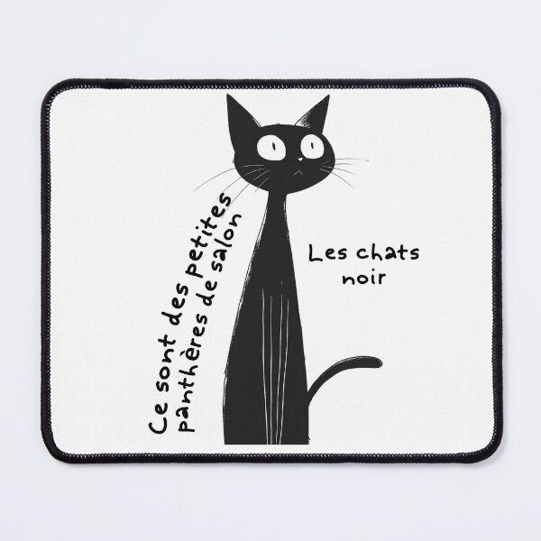 Item preview, black cat, french phrase  designed and sold by kyest.