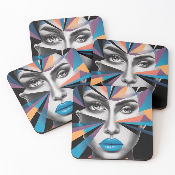 Item preview, Vibrant Fragmented Abstract Face designed and sold by Not Hugo.