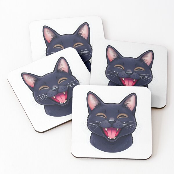 Item preview, Laughing Black Cat Sticker – Add a Touch of Whimsy to Your Space designed and sold by pandk25.