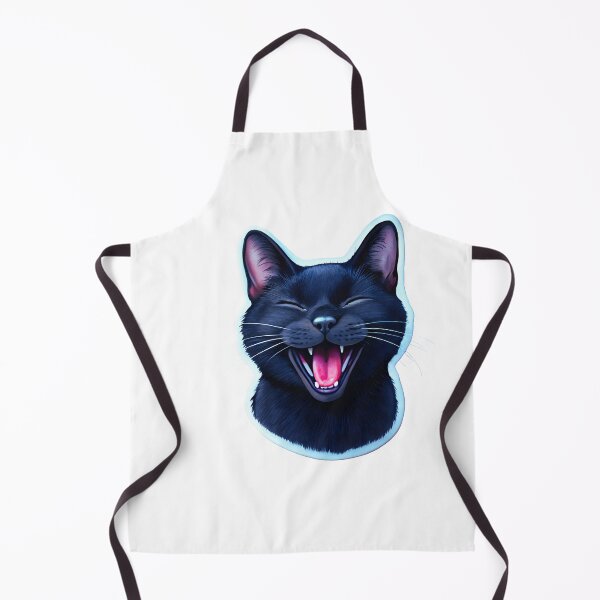 Item preview, Laughing Black Cat Sticker – Add a Touch of Whimsy to Your Space designed and sold by pandk25.