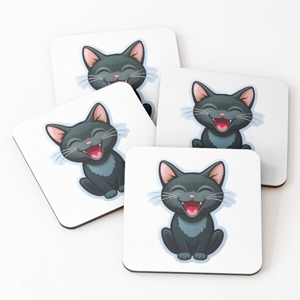 Item preview, Laughing Black Cat Sticker – Add a Touch of Whimsy to Your Space designed and sold by pandk25.