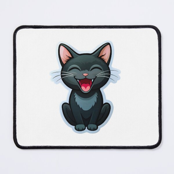 Item preview, Laughing Black Cat Sticker – Add a Touch of Whimsy to Your Space designed and sold by pandk25.