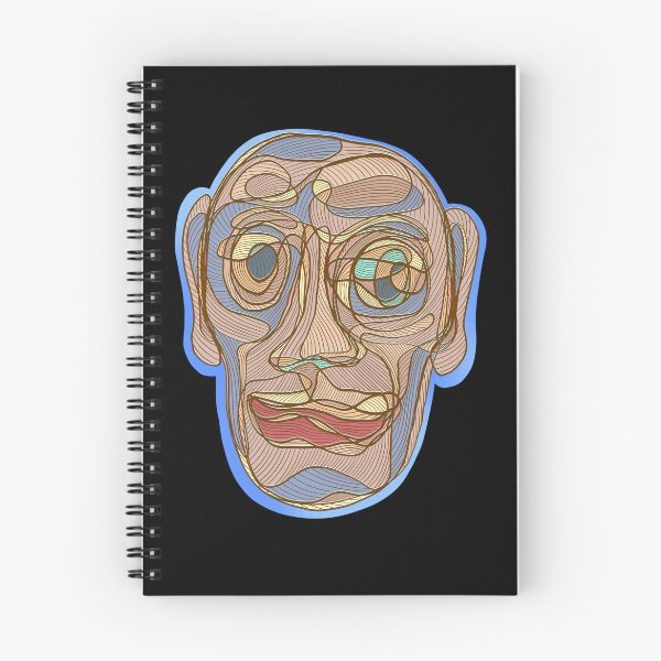 Item preview, One line face drawing with extra lines for a wood grain effect  designed and sold by DaveDanchuk.