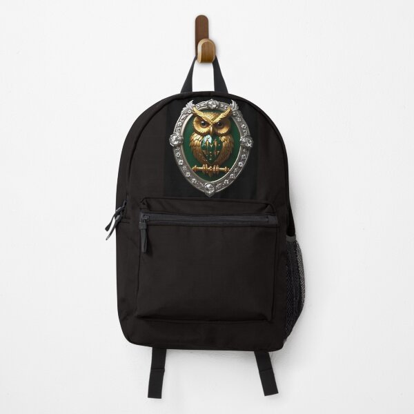 Item preview, Golden Silver Evergreen Diamond Owl Shield designed and sold by Way Way Cool.