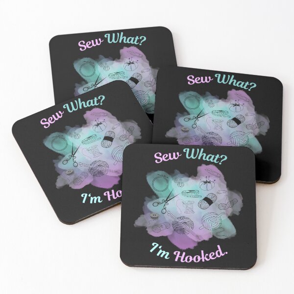 Item preview, Sew What? I'm Hooked Funny Fiber Art Puns designed and sold by DizzyTees98.