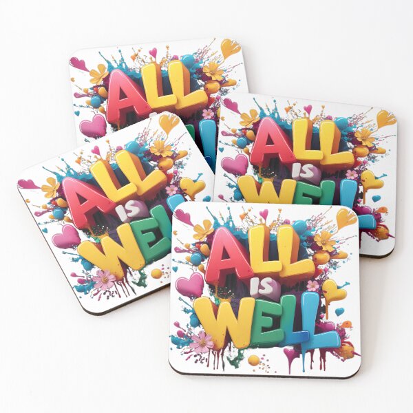Item preview, All is well colourful paint design  designed and sold by KRStyleClub.