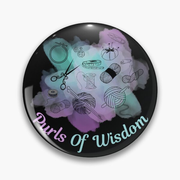 Item preview, Purls Of Wisdom Funny Fiber Art Knitting Pun designed and sold by DizzyTees98.