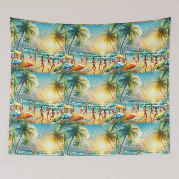 Item preview, Beach Games in Summer designed and sold by AIrtisticPrints.