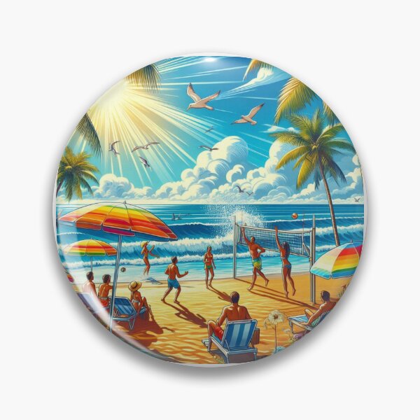 Item preview, Beach Games in Summer designed and sold by AIrtisticPrints.