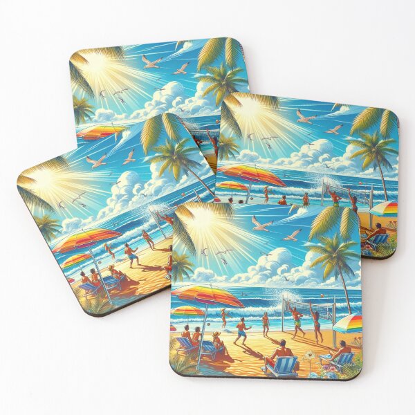 Item preview, Beach Games in Summer designed and sold by AIrtisticPrints.