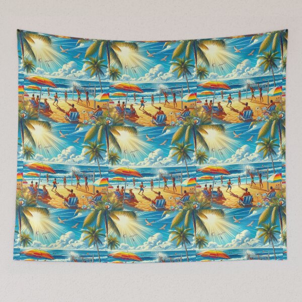 Item preview, Beach Games in Summer designed and sold by AIrtisticPrints.