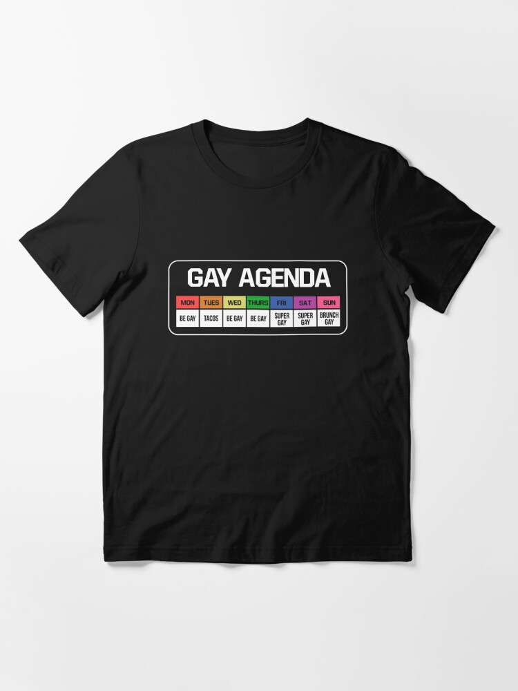 Gay Agenda Essential T Shirt For Sale By Kieran Abbott Redbubble 4922