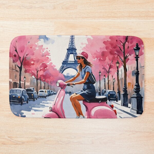 Item preview, Paris Pink Scooter Girl designed and sold by JackFreestone.