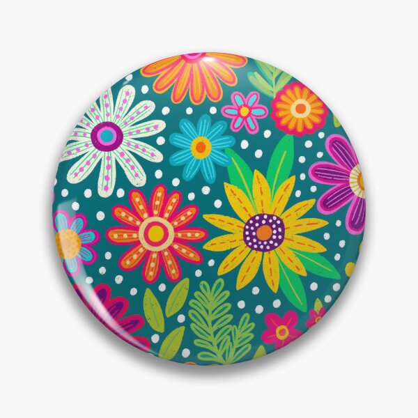 Item preview, Bright Colorful Flower Pattern designed and sold by AlwaysBeColoring.