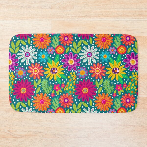 Item preview, Bright Colorful Flower Pattern designed and sold by AlwaysBeColoring.