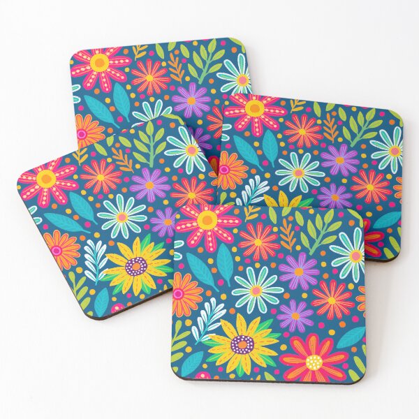 Item preview, Bright Colorful Flower Pattern designed and sold by AlwaysBeColoring.