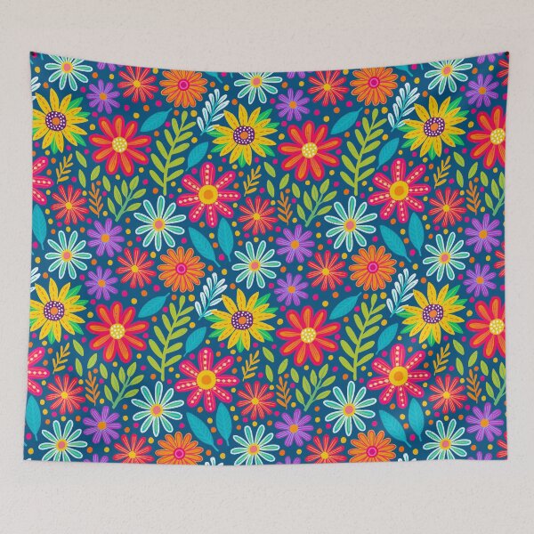 Item preview, Bright Colorful Flower Pattern designed and sold by AlwaysBeColoring.