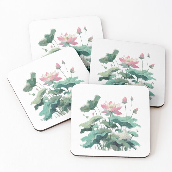 Item preview, Lotus Flowers Bloom in Summer designed and sold by EllyArtStudio.