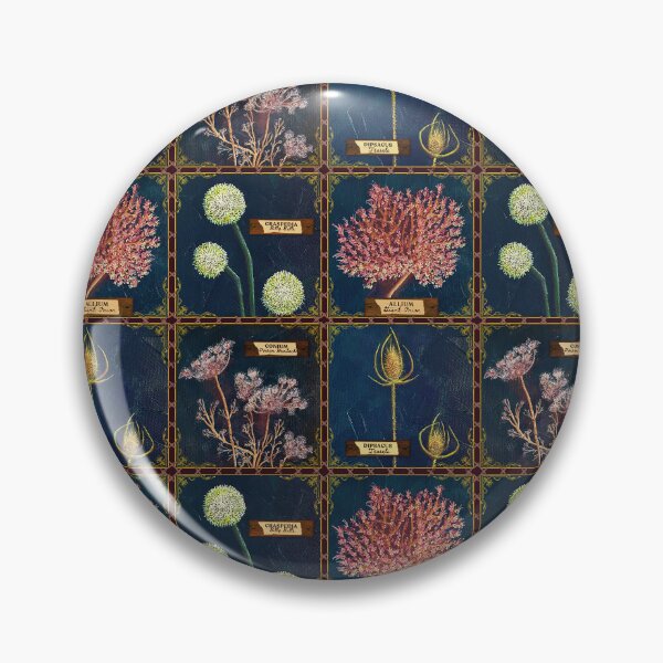 Item preview, Quilted-print Collage of Original Botanical Paintings, labeled designed and sold by EMDarkAcademia.