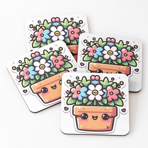 Item preview, Kawaii Colorful Heart Floral Embrace designed and sold by ArtKae.